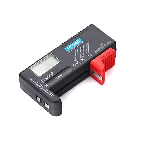 amiciSense Digital Battery Tester Bt-168D Voltage Indicator For 1.2V-4.8V Aa Aaa C D 9V 3V 18650 16340 14500 Lithium Battery, Battery_powered, Black - Image 1