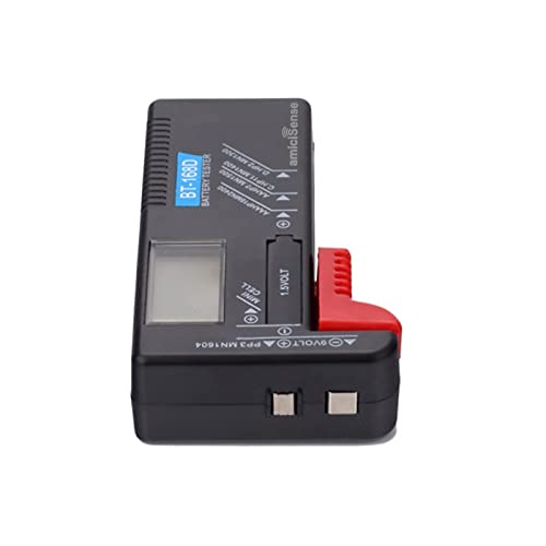 amiciSense Digital Battery Tester Bt-168D Voltage Indicator For 1.2V-4.8V Aa Aaa C D 9V 3V 18650 16340 14500 Lithium Battery, Battery_powered, Black - Image 4