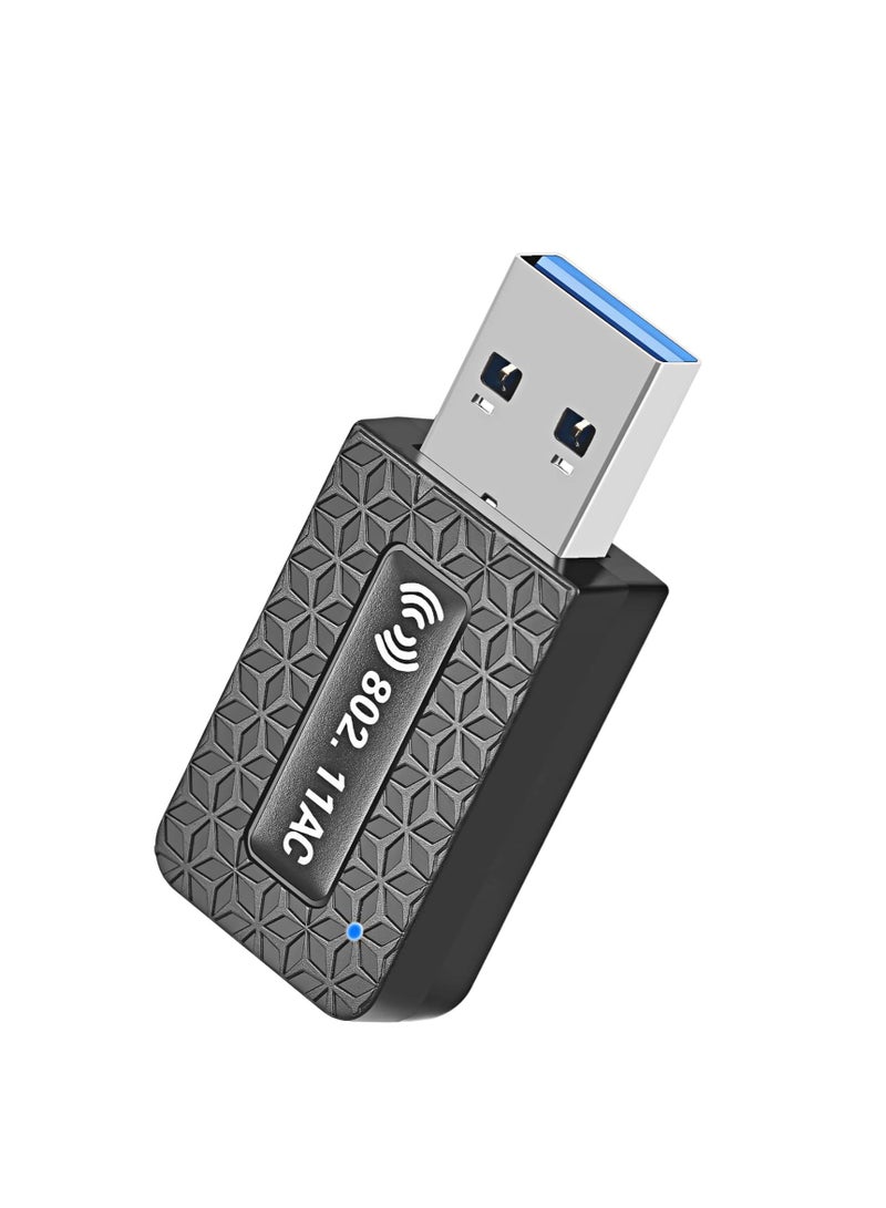 General AC1300 USB WiFi Dongle 2.4G/5G Dual Band Wireless Network Adapter for PC Desktop High Speed ​​USB 3.0 Support Windows 7 to 11 XP/Mac OS X 10.9-10.14  - Image 4