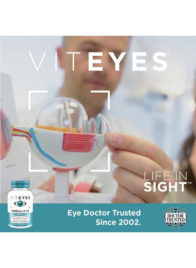 Viteyes Omega-3 TG Supports Eye & Heart Health, Natural Triglyceride Fish Oil Formula, Clear, 60 Count - Image 4
