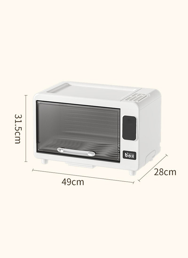Sharpdo - Household Multi-Functional Kitchen Dish Storage Cabinet, Tableware Cupboard Dust-Proof Cabinet 49*28*31.5CM - Image 1