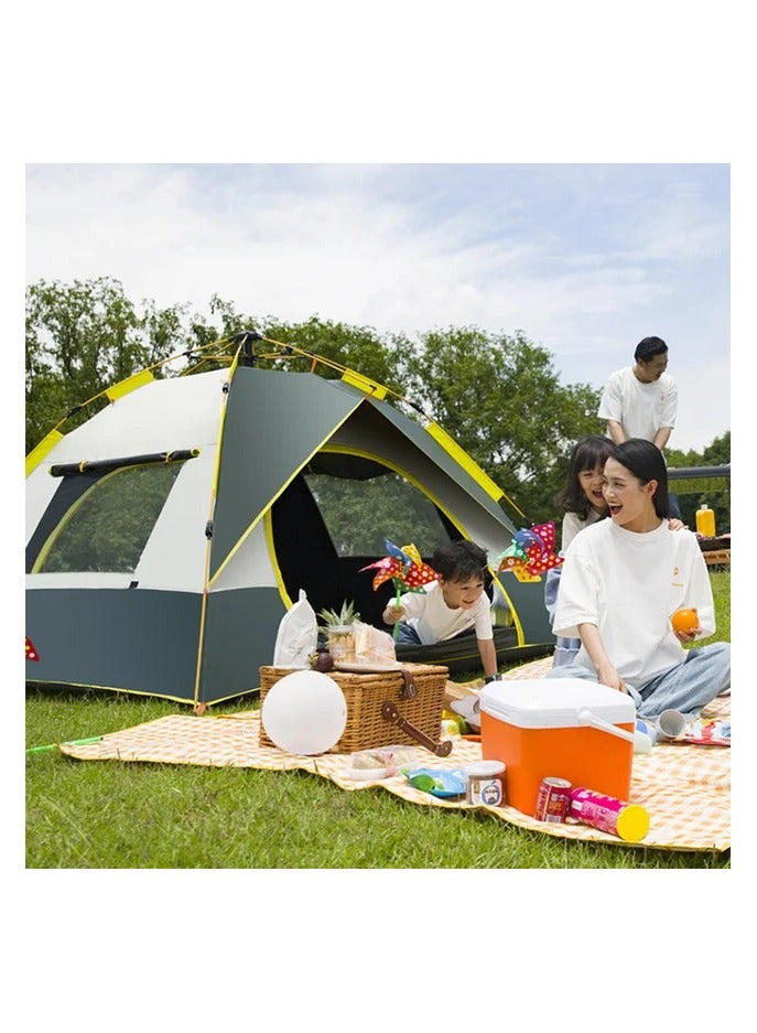 Generic Outdoor Camping Tent For 4 Person, Easy Setup Backpacking Tent, With Door And Window, For Outdoor Family Camping, Hiking, Hunting, Mountaineering Travel  - Image 3