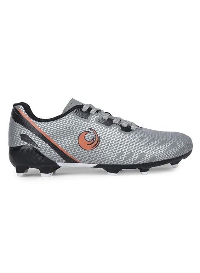Liberty Freedom Joga Sports Lacing Football and Soccer Shoes for Men - Grey  | High Grip, Quick-Wear Elastic Laces | Comfortable, Lightweight and Athletic Footwear | Hard Grassy Ground Surfaces - Image 3