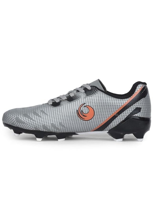 Liberty Freedom Joga Sports Lacing Football and Soccer Shoes for Men - Grey  | High Grip, Quick-Wear Elastic Laces | Comfortable, Lightweight and Athletic Footwear | Hard Grassy Ground Surfaces - Image 2