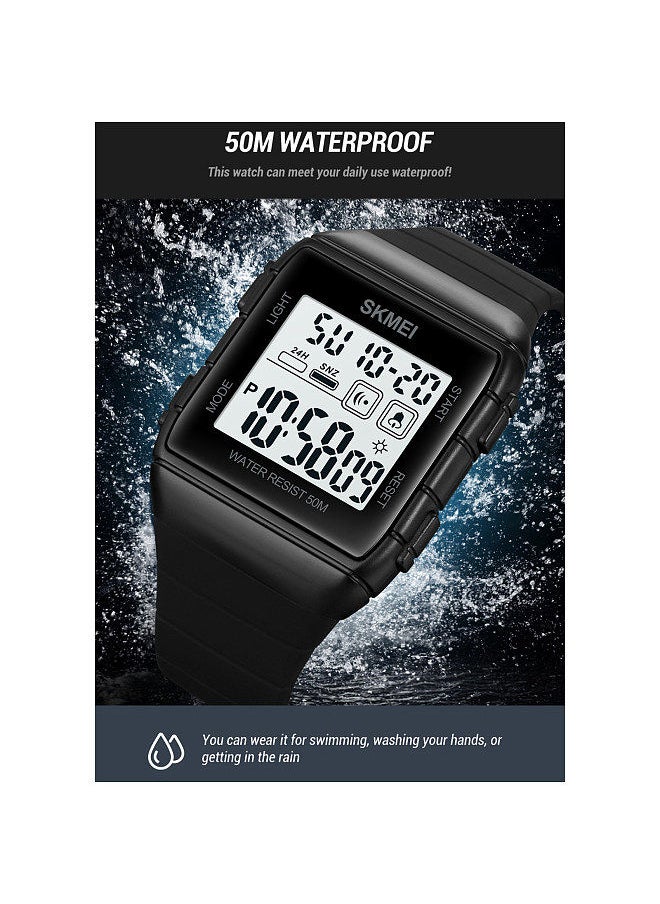 SKMEI - SKMEI 1960 sports watches Countdown double time watch alarm clock Chronograph table Digital watches 50 meters waterproof watch - Image 1