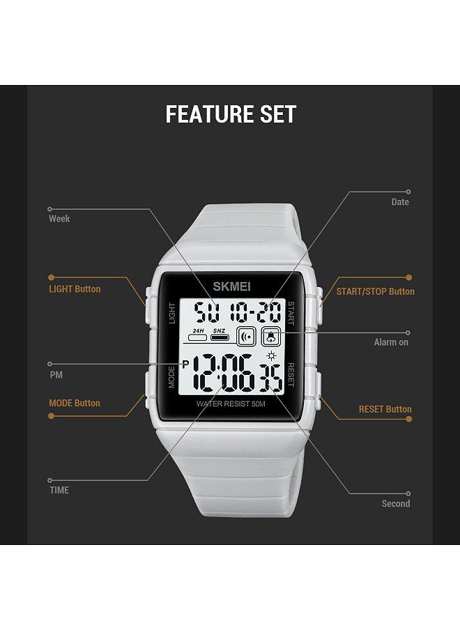 SKMEI - SKMEI 1960 sports watches Countdown double time watch alarm clock Chronograph table Digital watches 50 meters waterproof watch - Image 1