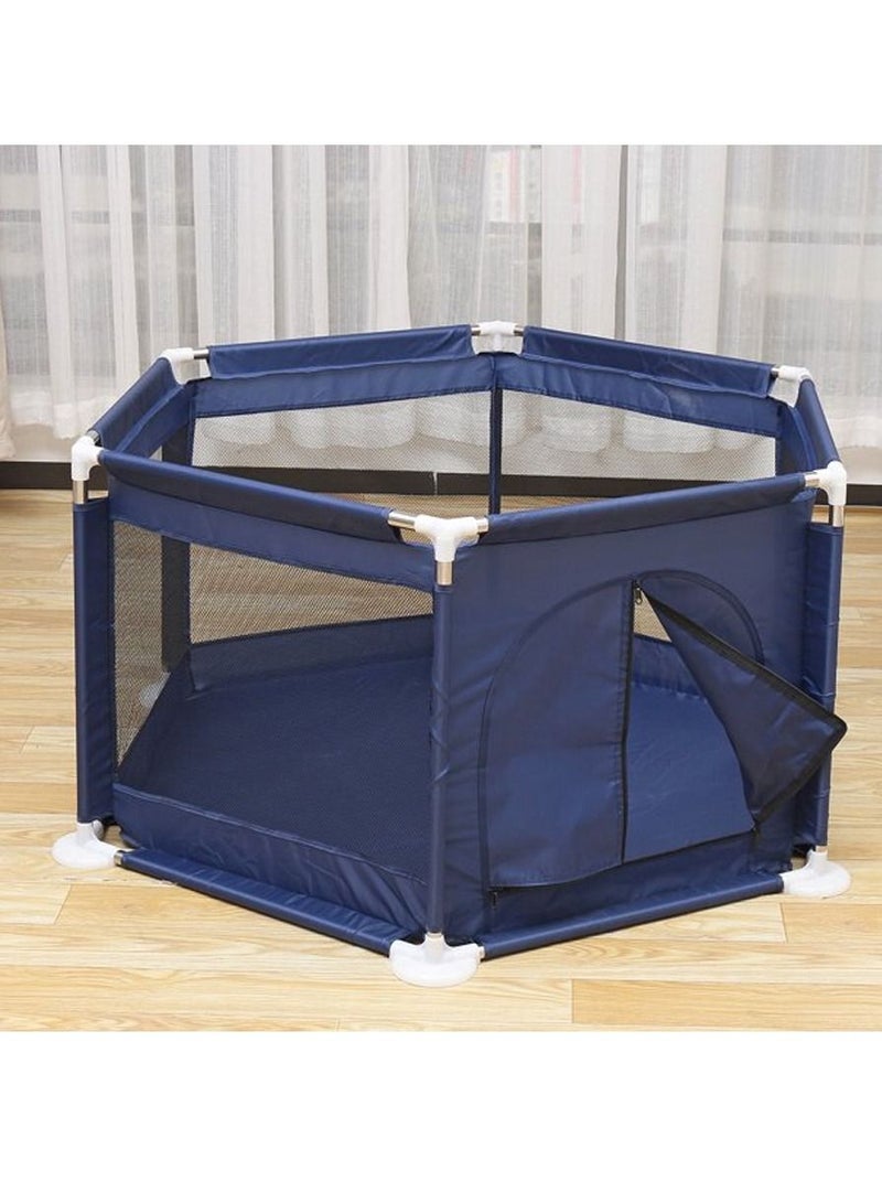 سياج أمان للأطفال من Baby Home، حظائر لعب قابلة للطي للأطفال، سياج أمان للأطفال في المنزل، سياج لعب للأطفال قابل للغسل ومكون من 6 ألواح وبساط لعب للزحف للأطفال - Image 4