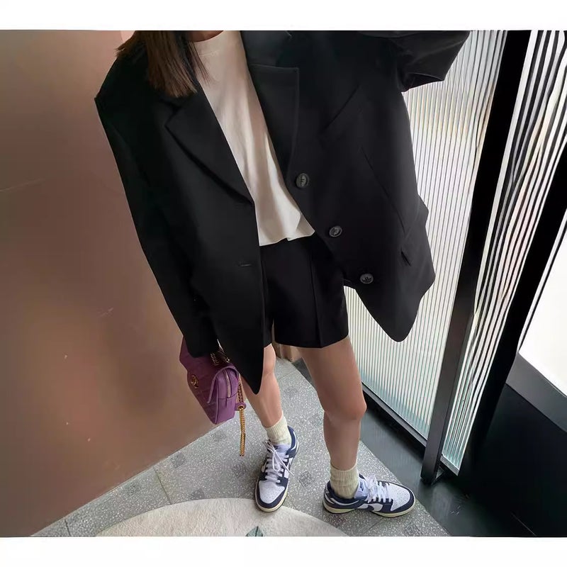 بدلة حب الشباب للسيدات - جاكيت وردي فضفاض يناسب الربيع - Image 5