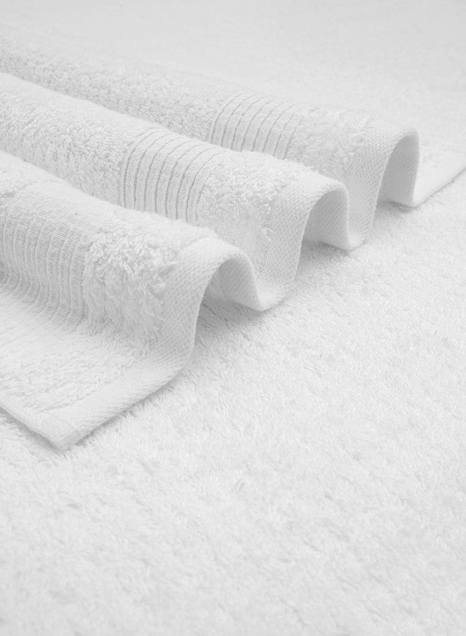 Chic Home Luxurious 3-Piece 100% Pure Turkish Cotton Bath Towels, 30" x 60", Ultra-Soft, Highly Absorbent, Jacquard Weave Design, Hypoallergenic, Long-Lasting, Oeko-TEX Certified Set, White - Image 2