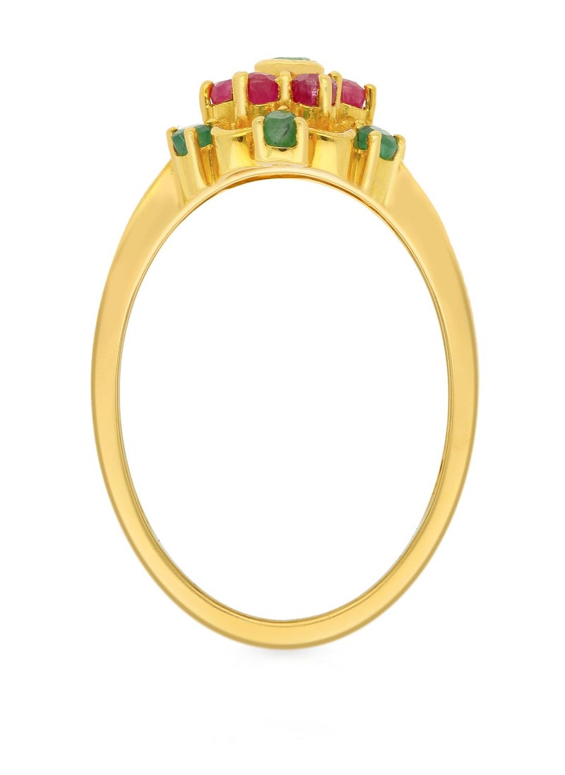 Malabar Gold and Diamonds 22 Carat 916 Purity Precia Gemstone Ring PNAFNC120RN1 for Women  - Image 3