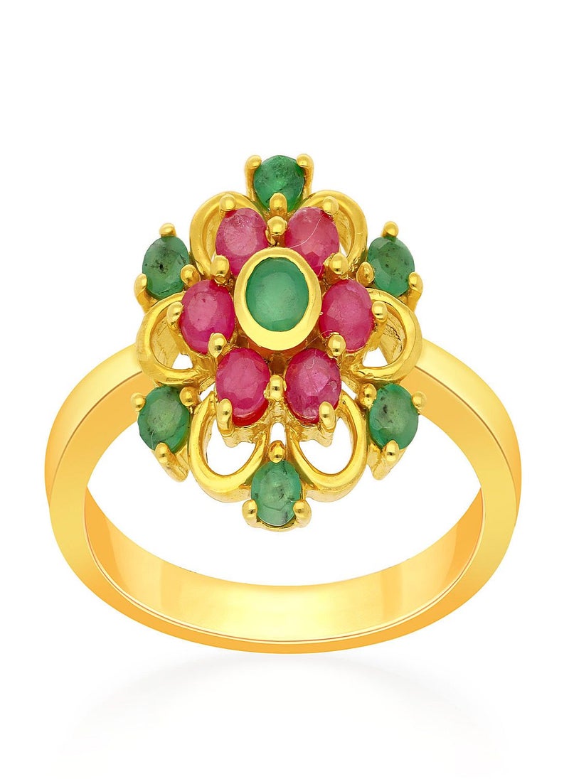 Malabar Gold and Diamonds 22 Carat 916 Purity Precia Gemstone Ring PNAFNC120RN1 for Women  - Image 1