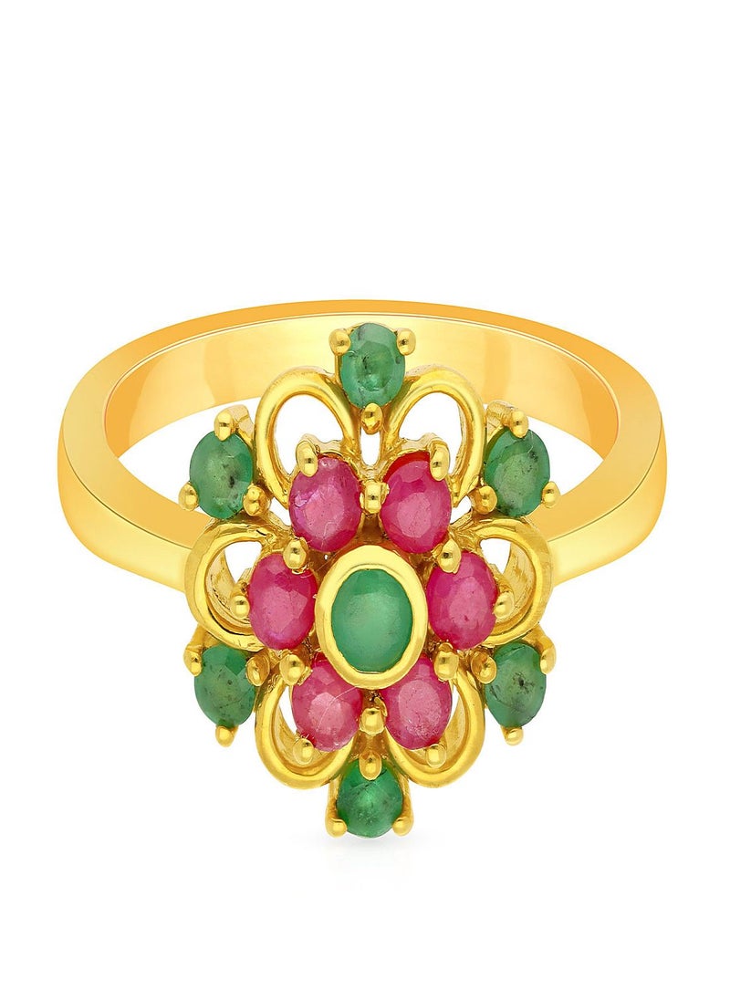 Malabar Gold and Diamonds 22 Carat 916 Purity Precia Gemstone Ring PNAFNC120RN1 for Women  - Image 2