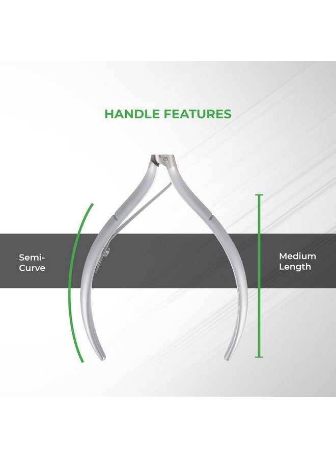 NGHIA Cuticle Nipper - D-09 Jaw 12 | Stainless Steel | Durable And Sharp | Ergonomic Design | Grey Plated | Ideal For Salons And Home Use - Image 2