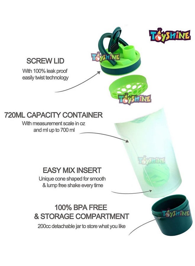 Spanker Spanker 24 Oz Leak Proof Mixer Cup with Blending Ball - Mixing Bottles for Protein Shakes,(Dark Green) SSTP  - Image 2
