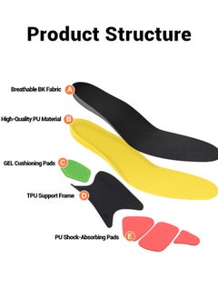 Generic Professional Sports Shoe Insoles - Enhanced Comfort & Support for Running, Basketball, Hiking (Available in S, M, L)  - Image 5