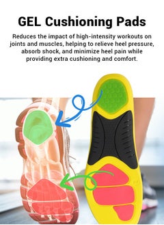 Generic Professional Sports Shoe Insoles - Enhanced Comfort & Support for Running, Basketball, Hiking (Available in S, M, L)  - Image 2