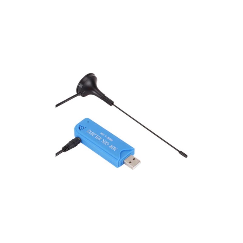 مستقبل SDR: مستقبل USB الأزرق - استقبال عالي الجودة مع رقوميات المحول التناظري الرقمي RTL2832 المتقدمة وثابت التردد بالمركبات الكريستالية TCXO بدقة 0.5 جزء لكل مليون، متوافق مع منصات متعددة متنوعة للسيطرة على حركة الطيران والأمن الراديوي والسواتل الجوية - Image 4