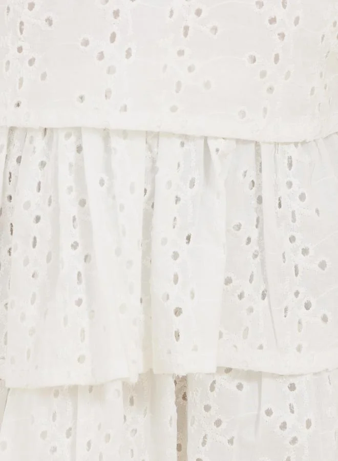 Styli Tiered Eyelet Dress