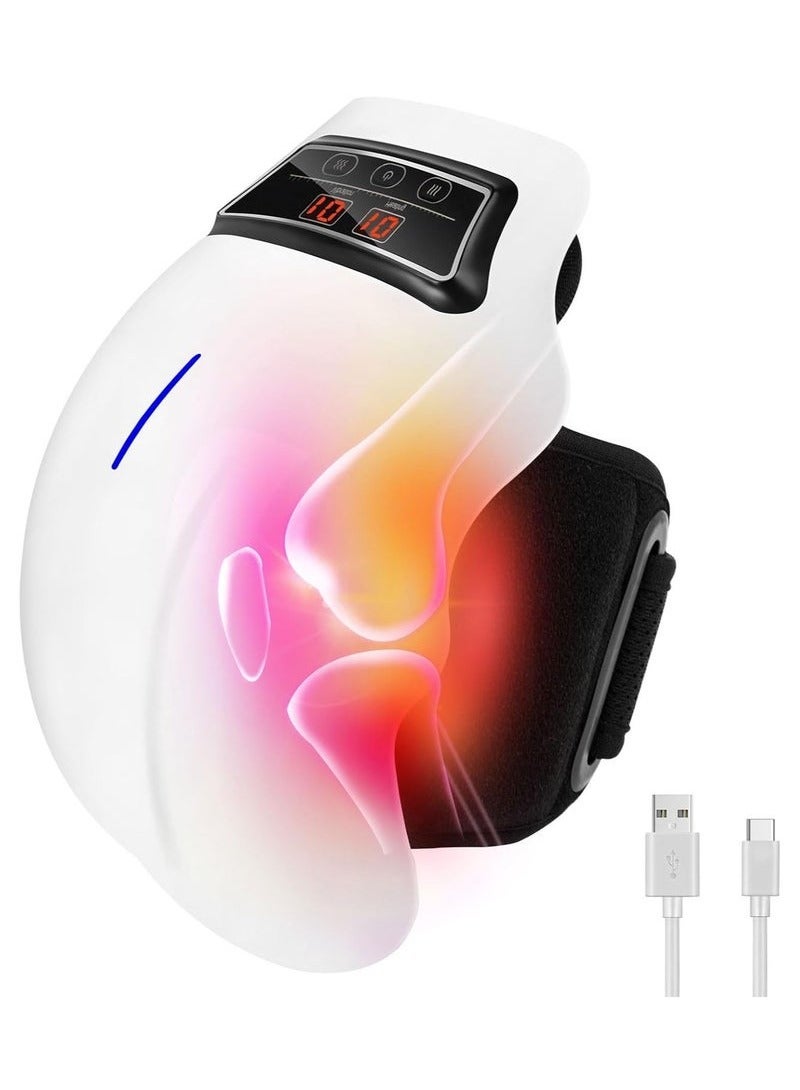 TIGER Rechargeable Smart Knee Massager with Heat | Large LED Screen | Wearable Knee Joint Therapy for Arthritis & Injury Relief | Electronic Heated Massage for Knee Pain - Image 1