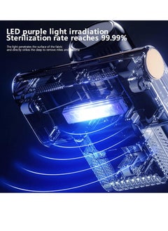 Excefore Bed Vacuum Cleaner, Handheld Mattress Cleaner, 8KPa Strong Suction Power and Double Beat, Low Noise,Effectively Clean Up for Bedding, Sofa, Other Fabric Surfaces White  - Image 4