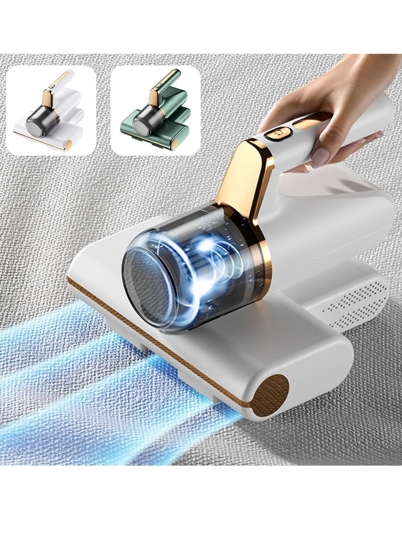 Excefore Bed Vacuum Cleaner, Handheld Mattress Cleaner, 8KPa Strong Suction Power and Double Beat, Low Noise,Effectively Clean Up for Bedding, Sofa, Other Fabric Surfaces White - Image 2