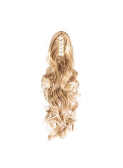 OneDor OneDor 20" Curly Synthetic Clip In Claw Drawstring Ponytail Hair Extension Synthetic Hairpiece 190g with a jaw/claw clip (R18/613)  - Image 2