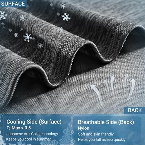 Elegear Revolutionary AC Cooling Blanket, Absorbs Heat to Keep Body Cool for Night Sweats, Double Sided Arc-Chill3.0 Cooling Fiber Q-Max>0.5, Lightweight Summer Cold Blankets - Image 3