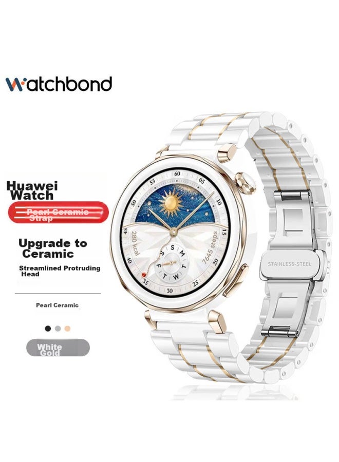 Watchbond Compatible With Huawei Watch Gt5 Pro, Official Same Style As Gt5/gt4 Women's 41mm Ceramic Strap, Smart Sports Women's Watch Gt Fashion Strap - Image 1