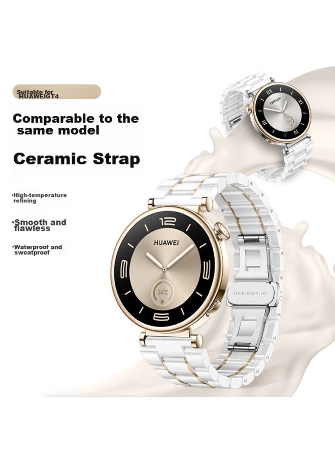 Watchbond Compatible With Huawei Watch Gt5 Pro, Official Same Style As Gt5/gt4 Women's 41mm Ceramic Strap, Smart Sports Women's Watch Gt Fashion Strap - Image 2