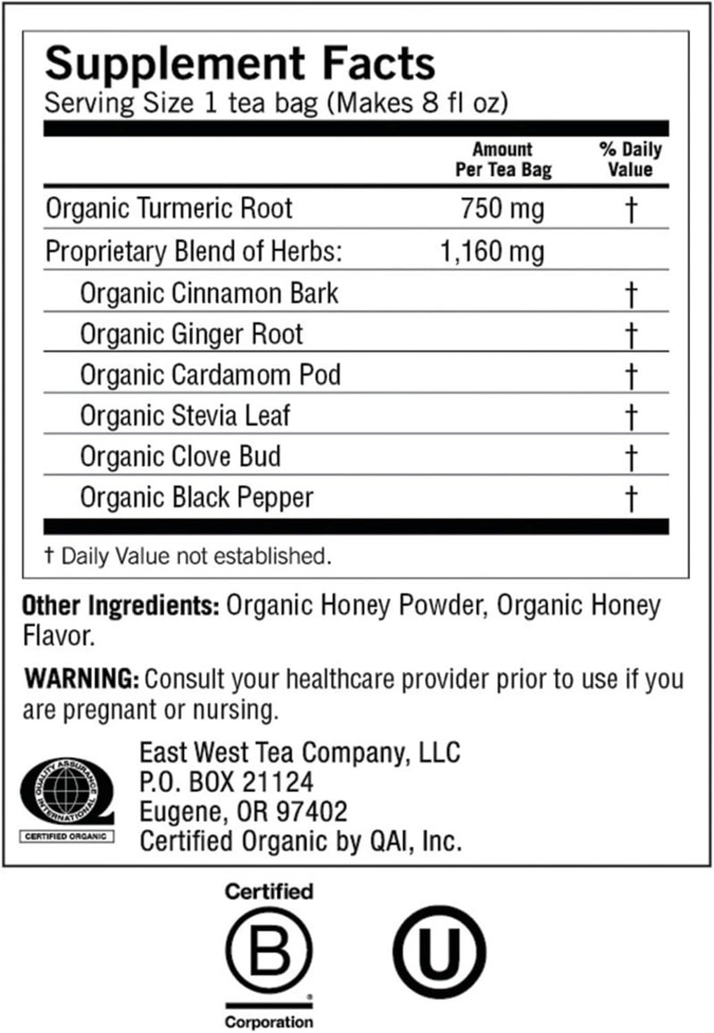 Yogi Honey Chai Turmeric Vitality Tea - Image 3