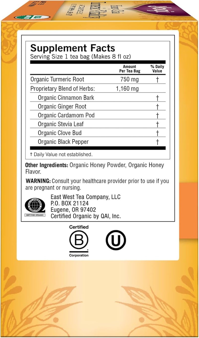 Yogi Honey Chai Turmeric Vitality Tea - Image 2