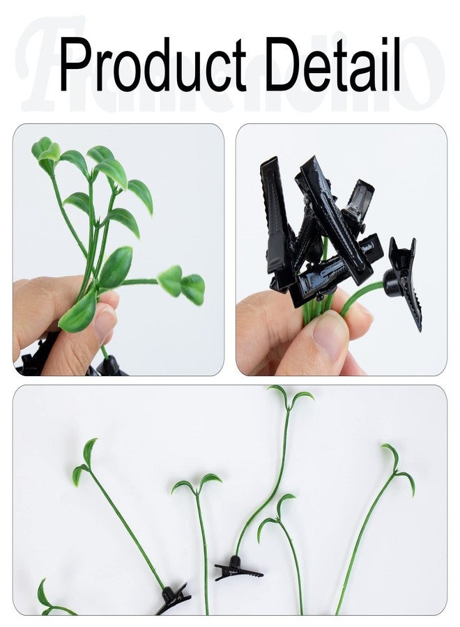 Framendino, 20 Pack Funny Bean Sprout Hair Clips Plant Grass Barrette for Women - Image 5