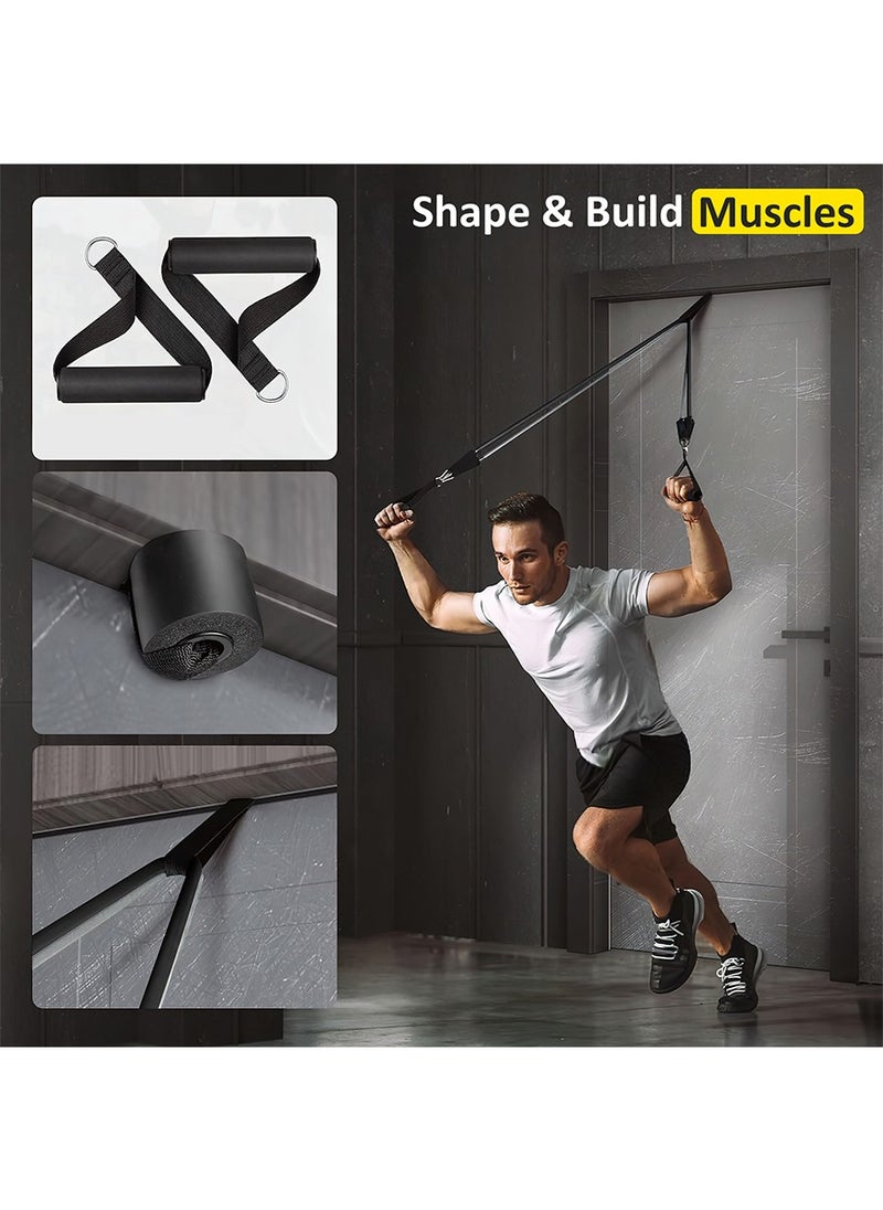 Resistance Bands Set, 11pcs Exercise Bands with Handles, Workout Bands with Door Anchor and Ankle Straps, for Heavy Resistance Training, Physical Therapy, Shape Body, Yoga, Home