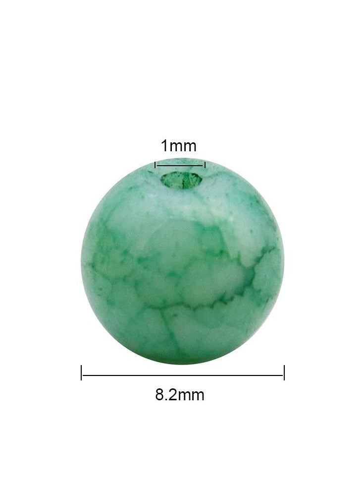 Colorful Cracked Glass Beads 200PCS Crackle Lampwork Crystal Beads with Hole Sparkling Chakra Loose Beads for Crafts & Jewellery Making Necklace Bracelet Earrings Mobiles Wind Chimes Gifts - Image 4