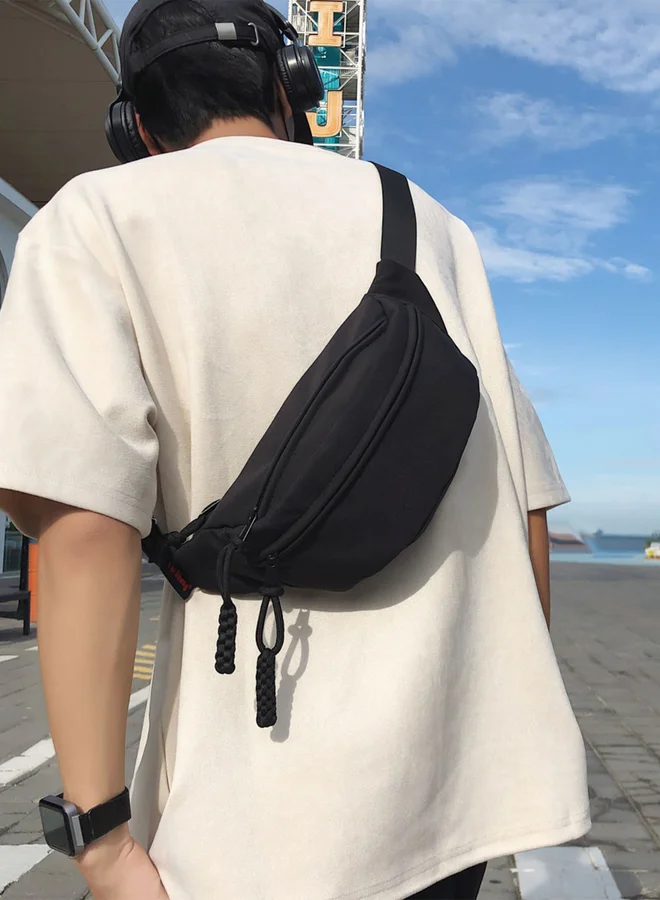 Take Two  Take Two Solid Zip Closure Crossbody Bag for Men | Best Price UAE