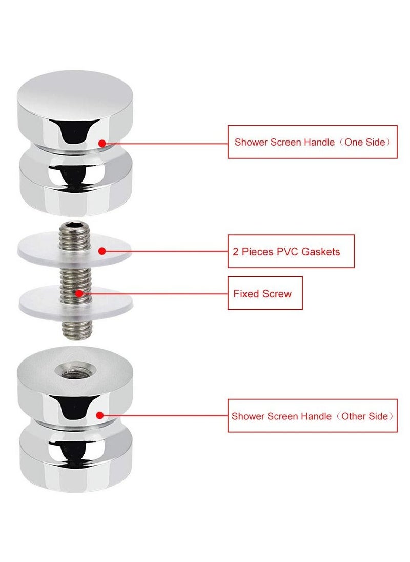 SYOSI 2 Set Shower Screen Handle Bathroom Door Handle Knob with Solid Stainless Steel for Replacement Groove Glass Door(Install Screw 7.5mmx30mm)  - Image 4