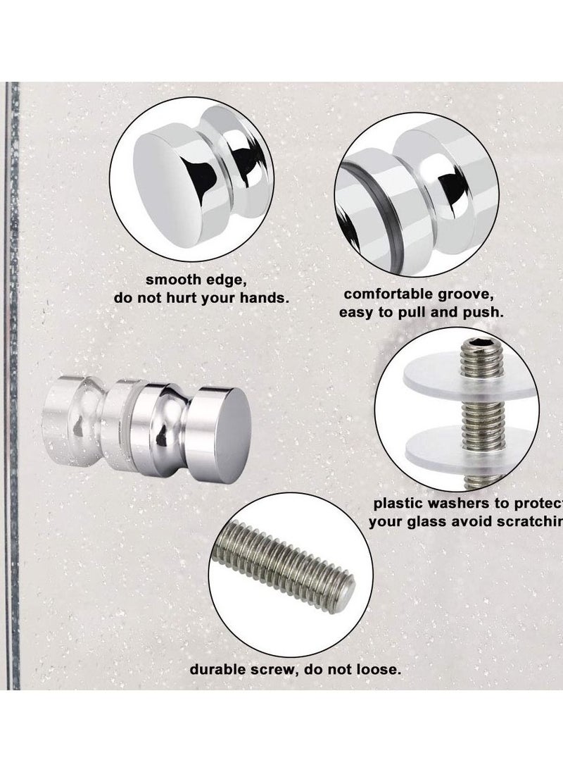 SYOSI 2 Set Shower Screen Handle Bathroom Door Handle Knob with Solid Stainless Steel for Replacement Groove Glass Door(Install Screw 7.5mmx30mm)  - Image 3