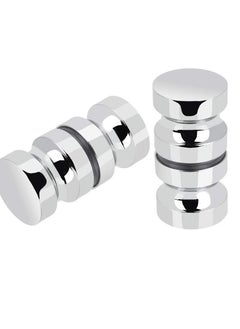 SYOSI 2 Set Shower Screen Handle Bathroom Door Handle Knob with Solid Stainless Steel for Replacement Groove Glass Door(Install Screw 7.5mmx30mm)  - Image 1