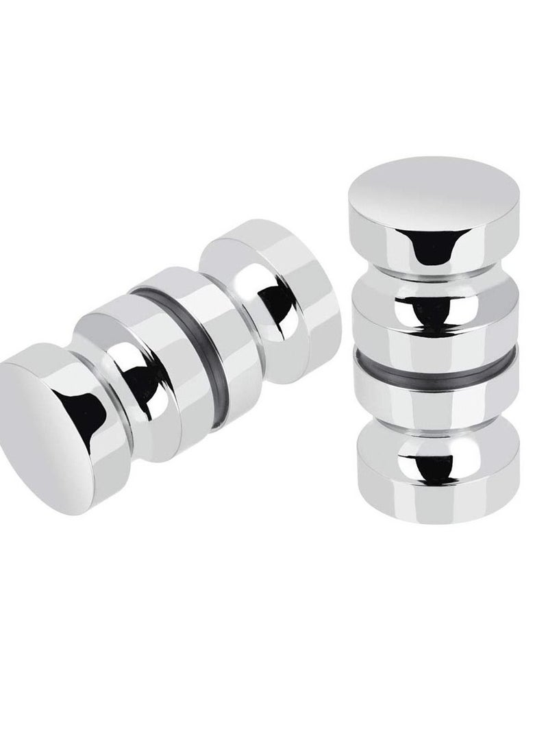 SYOSI 2 Set Shower Screen Handle Bathroom Door Handle Knob with Solid Stainless Steel for Replacement Groove Glass Door(Install Screw 7.5mmx30mm)  - Image 1