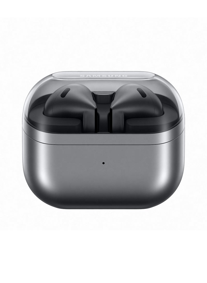 سامسونج Renewed - Galaxy Buds 3 Silver with Galaxy AI Powered Real-time Interpreter | 24-bit Hi-Fi Audio | Up to 36H Battery | IP57 silver - Image 3