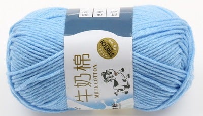 Five-strand Milk Cotton Wool Milk Cotton Special Price Hand-woven Medium-thick 5-strand Baby Wool Baby Wool Doll Line 11 Light Blue 