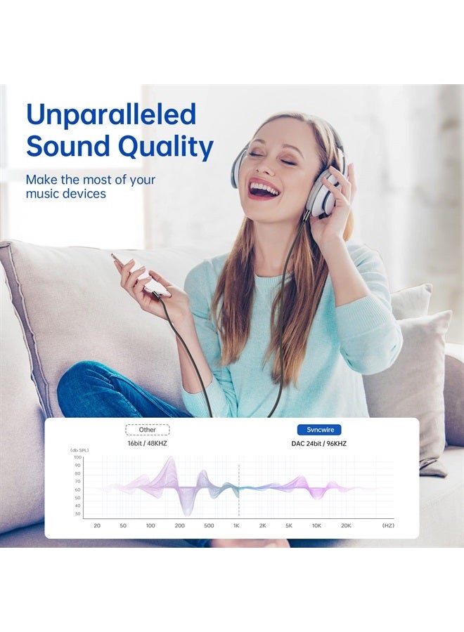 Syncwire كابل AUX 3.5 مم (10 قدم/3 متر) صوت عالي الدقة كابل صوت مساعد معزول للذكور إلى الذكور لسماعات الرأس، السيارة، أنظمة الصوت المنزلية، مكبر الصوت، آيفون، آيباد، آيبود، إيكو والمزيد باللون الأسود - Image 2