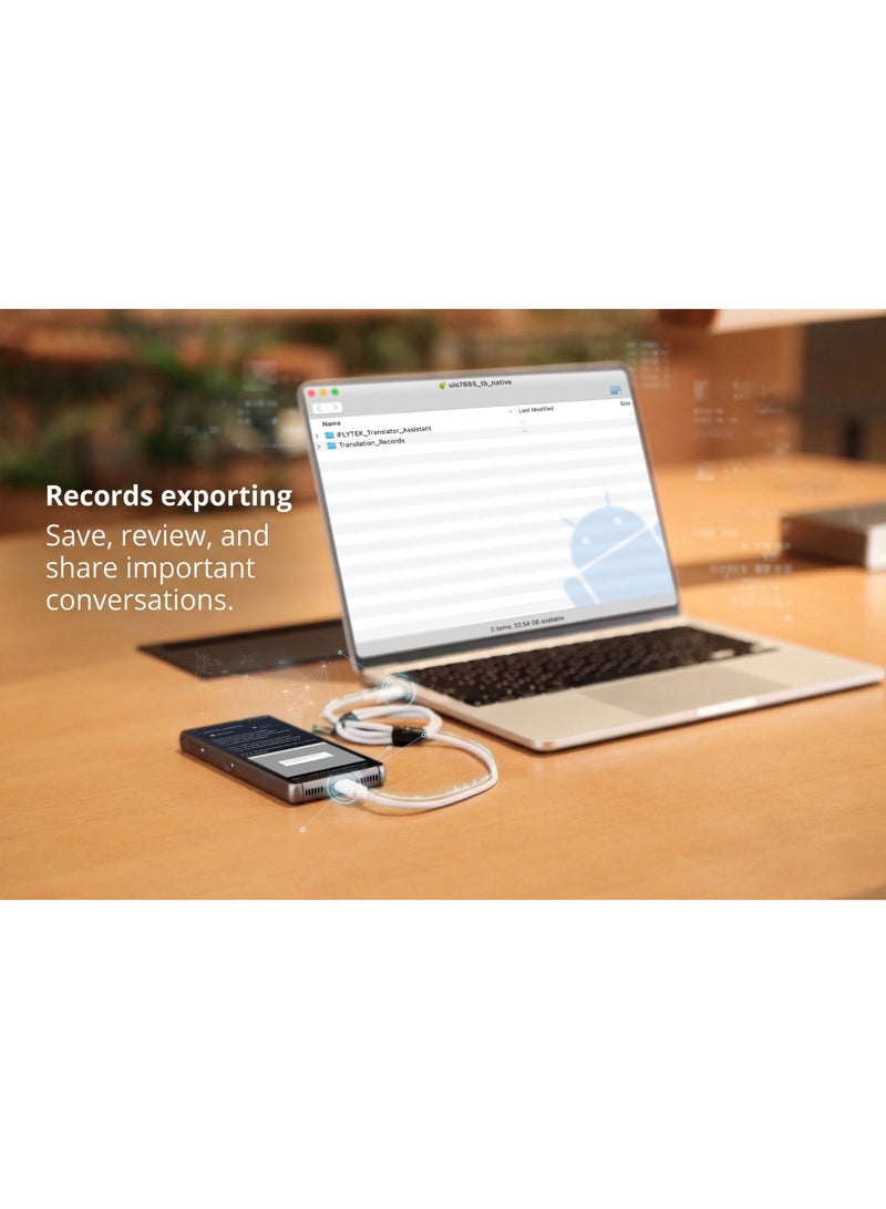 iFLYTEK مترجم ثنائي الشاشة 2.0، جهاز ترجمة فورية متعدد اللغات، يدعم 143 لغة - Image 5