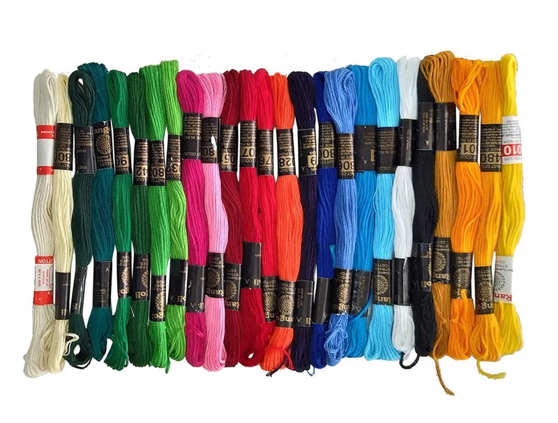 TE TE Ultimate Cross Stich Embroidery Thread Set: Premium Stranded Cotton Threads for Hand Embroidery&Craft. Create Masterpieces With Embroidery Floss Thread Skein Vibrant Colors(1St&1St)(Pc Of 50),150Gm  - Image 2