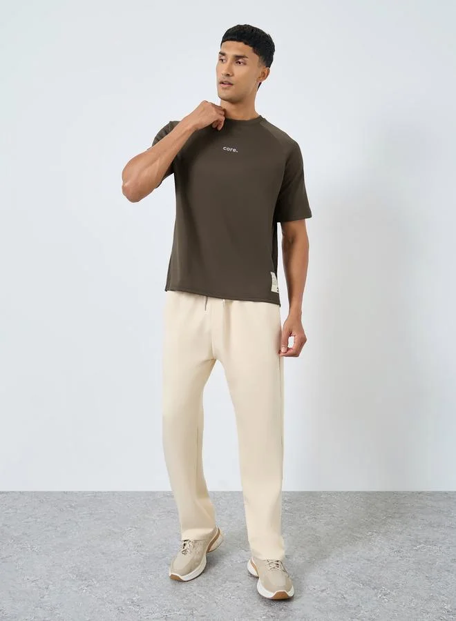 Styli Oversized Minimal Print Heavy Jersey T-Shirt