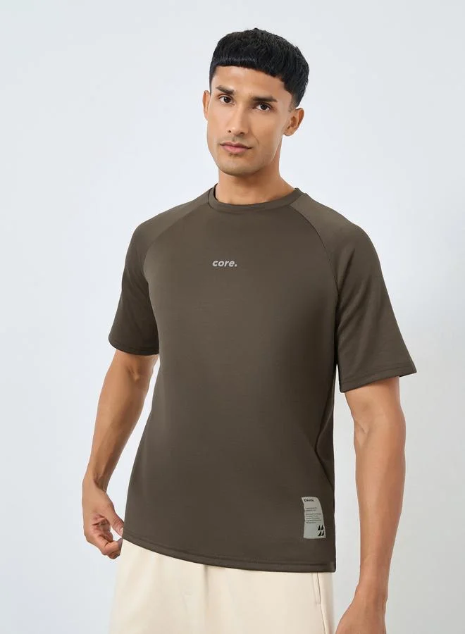 Styli Oversized Minimal Print Heavy Jersey T-Shirt