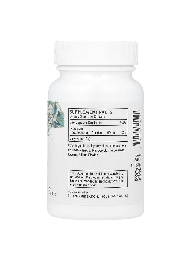 Thorne Thorne, Potassium Citrate, 99 mg, 90 Capsules  - Image 2