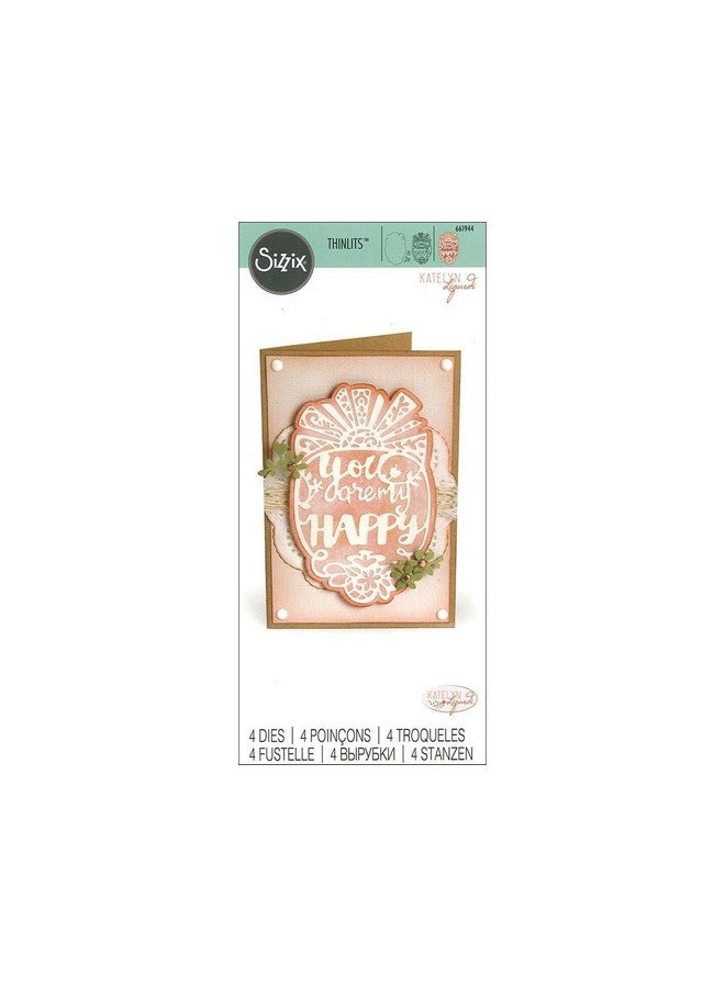 Sizzix KLizardi Thinlits Die Phrase YouAreMyHappy KL Happy - Image 1