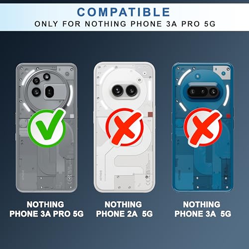 CEDO Magfit Cover for Nothing Phone 3a Pro | Compatible with Magsafe Wireless Charging | Camera Protection Shockproof Backcover Case | Magnetic Ring Lock Transparent Acrylic Clear Backcase (Black) - Image 2