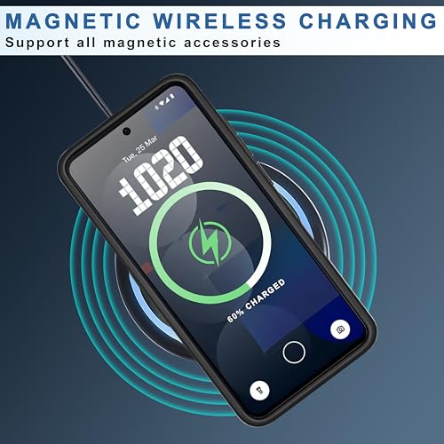 CEDO Magfit Cover for Nothing Phone 3a Pro | Compatible with Magsafe Wireless Charging | Camera Protection Shockproof Backcover Case | Magnetic Ring Lock Transparent Acrylic Clear Backcase (Black) - Image 4
